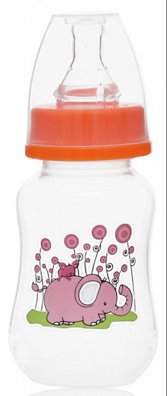 Baby Bruin polipropilén 125ml-es cumisüveg, karcsúsított, fogó nélkül Baby Bruin Baba etetés Baby Bruin