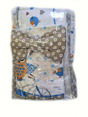 4 részes baba ágynemű garnitúra- bagoly mintás 4 részes 4 részes