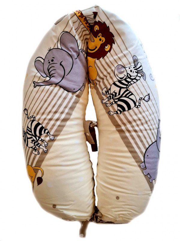 Szoptatós párna szafari mintás Kifli alakú Kifli alakú