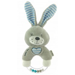 Fiús plüss csörgő Baby Mix nyuszi Plüss  Baba csörgők és rágókák Baby mix