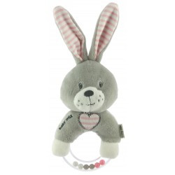 Plüss csörgő Baby Mix nyuszi lányos Plüss  Baba csörgők és rágókák Baby mix