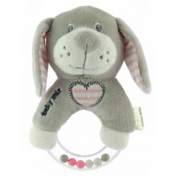 Lányos plüss csörgő Baby Mix kutya Plüss  Baba csörgők és rágókák Baby mix