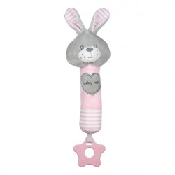 Baby Mix sípolós plüss nyuszi, rózsaszín Sípolós játékok Baby Mix termékek Baby mix
