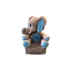 Kék-szürke elefánt, szétnyitható plüss babafotel Babafotel Babafotel Smyk