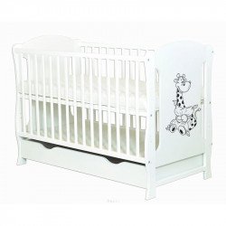 ZUZIA hófehér kiságy, gyerekággyá alakítható ágyneműtartóval Kiságyak ágyneműtartóval