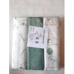 3 db-os csomagolás - színes textil pelenka 80x70 cm Textil pelenka