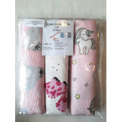 3 db-os csomagolás - színes textil pelenka 80x70 cm Textil pelenka