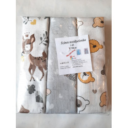 3 db-os csomagolás - színes textil pelenka 80x70 cm Textil pelenka