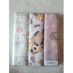 3 db-os csomagolás - színes textil pelenka 80x70 cm Textil pelenka
