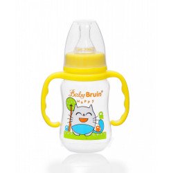 Baby Bruin polipropilén 125ml-es cumisüveg, karcsúsított, fogóval Baby Bruin Baba etetés Baby Bruin