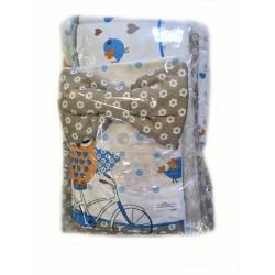 4 részes baba ágynemű garnitúra- bagoly mintás 4 részes