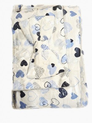 Szívecskés, 4 részes ágynemű szett kiságyba 4 részes