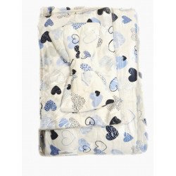 Szívecskés, 4 részes ágynemű szett kiságyba 4 részes 4 részes