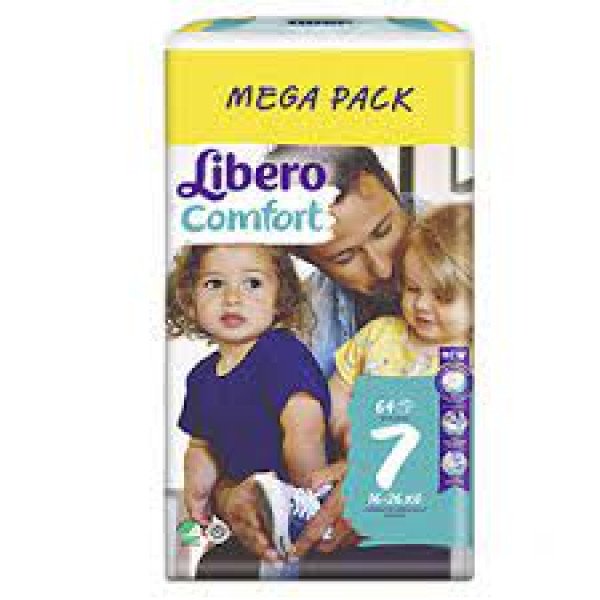 Libero Comfort 64 db-os 7-es méretű ( 16-26 kg) pelenka Libero