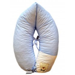 Szoptatós párna hímzett Kifli alakú