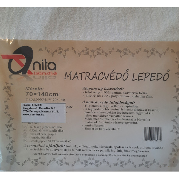 Matracvédő lepedő 70*140 cm Gumis lepedők