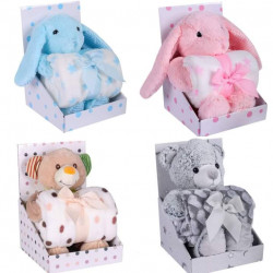Babatakaró Plüss állatkával Babatakarók, plédek