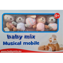 Plüss zenélő forgó Baby Mix Új mintákkal Plüss