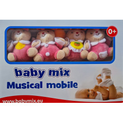 Plüss zenélő forgó Baby Mix Új mintákkal Plüss