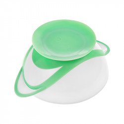 Akuku öntapadós tál kanállal Babaétkészlet