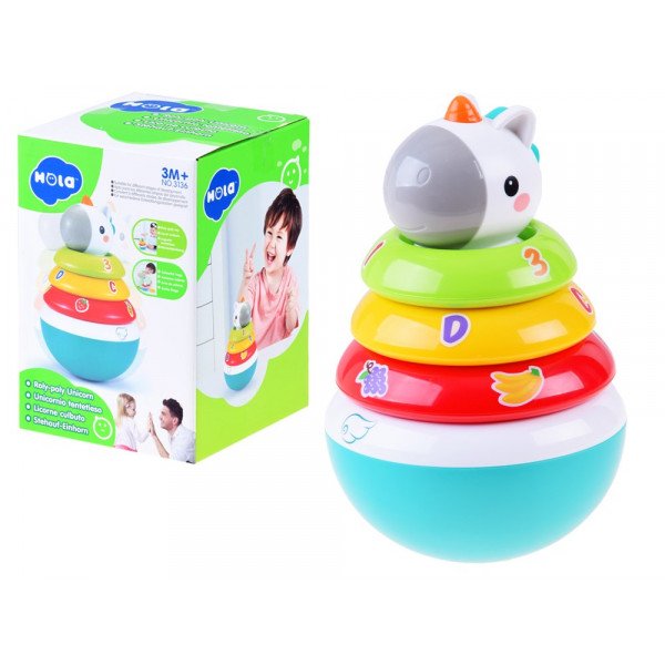 Kirakós csörgő piramis Interaktív fejlesztő játékok