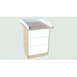 Sonoma-Fehér Pelenkázó Komód 70-es Öltöztetőszekrények, komódok Babaszoba felszerelés