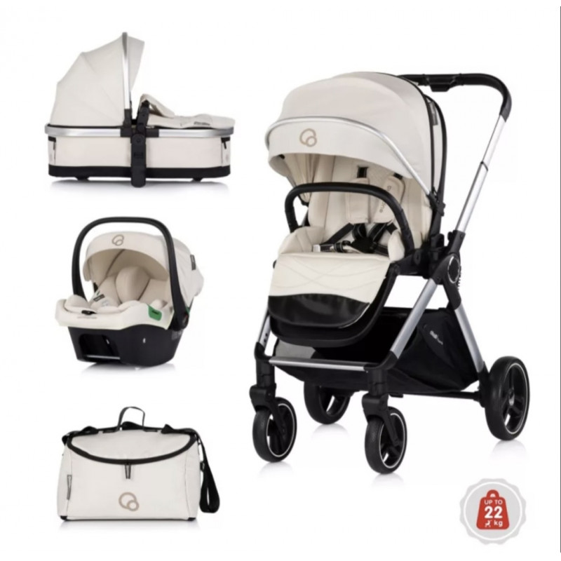 Chipolino Euphoria 3 az 1-ben Újszülött Babakocsi - Cashmere Újszülött 3in1 babakocsi
