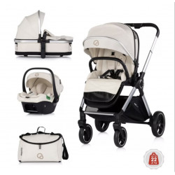 Chipolino Euphoria 3 az 1-ben Újszülött Babakocsi - Cashmere Újszülött 3in1 babakocsi Babakocsik Chipolino