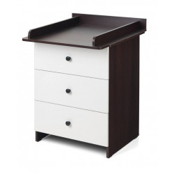 AKCIÓ!!! Dombi Wenge-Fehér 3 fiókos pelenkázó komód Öltöztetőszekrények, komódok Babaszoba felszerelés