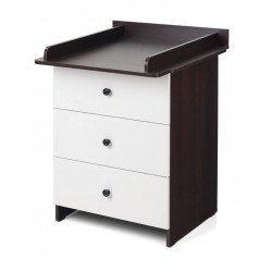 AKCIÓ!!! Dombi Wenge-Fehér 3 fiókos pelenkázó komód Öltöztetőszekrények, komódok Babaszoba felszerelés